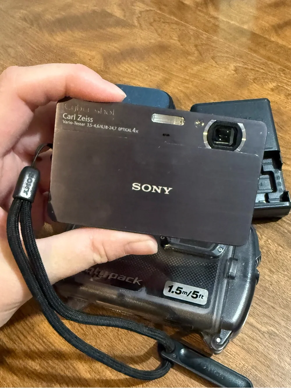 Sony Cyber Shot DSC-T700 Working With Memory Card Charger Waterproof Case